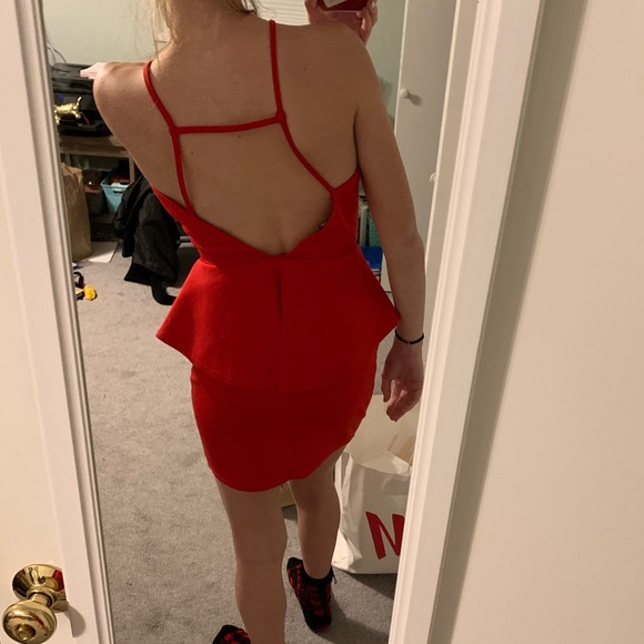 Red Dress, Open Back - Picture 3 of 8